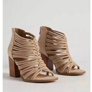 Torrid Tan Chunky Heel Sandals